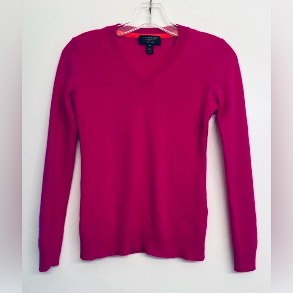 Charter Club 100% Cashmere Women's V-neck sweater size PP